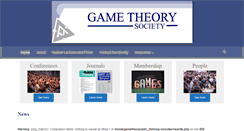 Desktop Screenshot of gametheorysociety.org