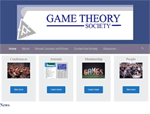 Tablet Screenshot of gametheorysociety.org